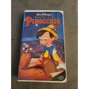 RARE Walt Disney Pinocchio Animated Masterpiece VHS Home Video #239